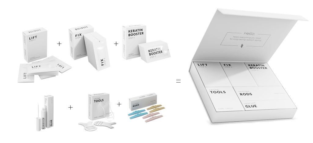 Set zum Lifting und zur Lamination der Wimpern nanolash
